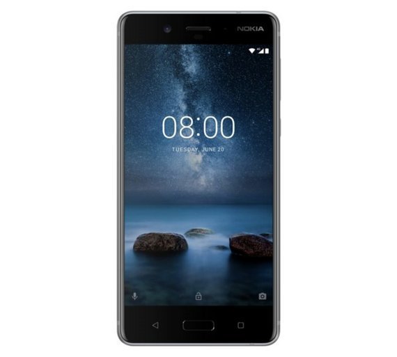 Sim Free Nokia 8 Mobile Phone - Silver