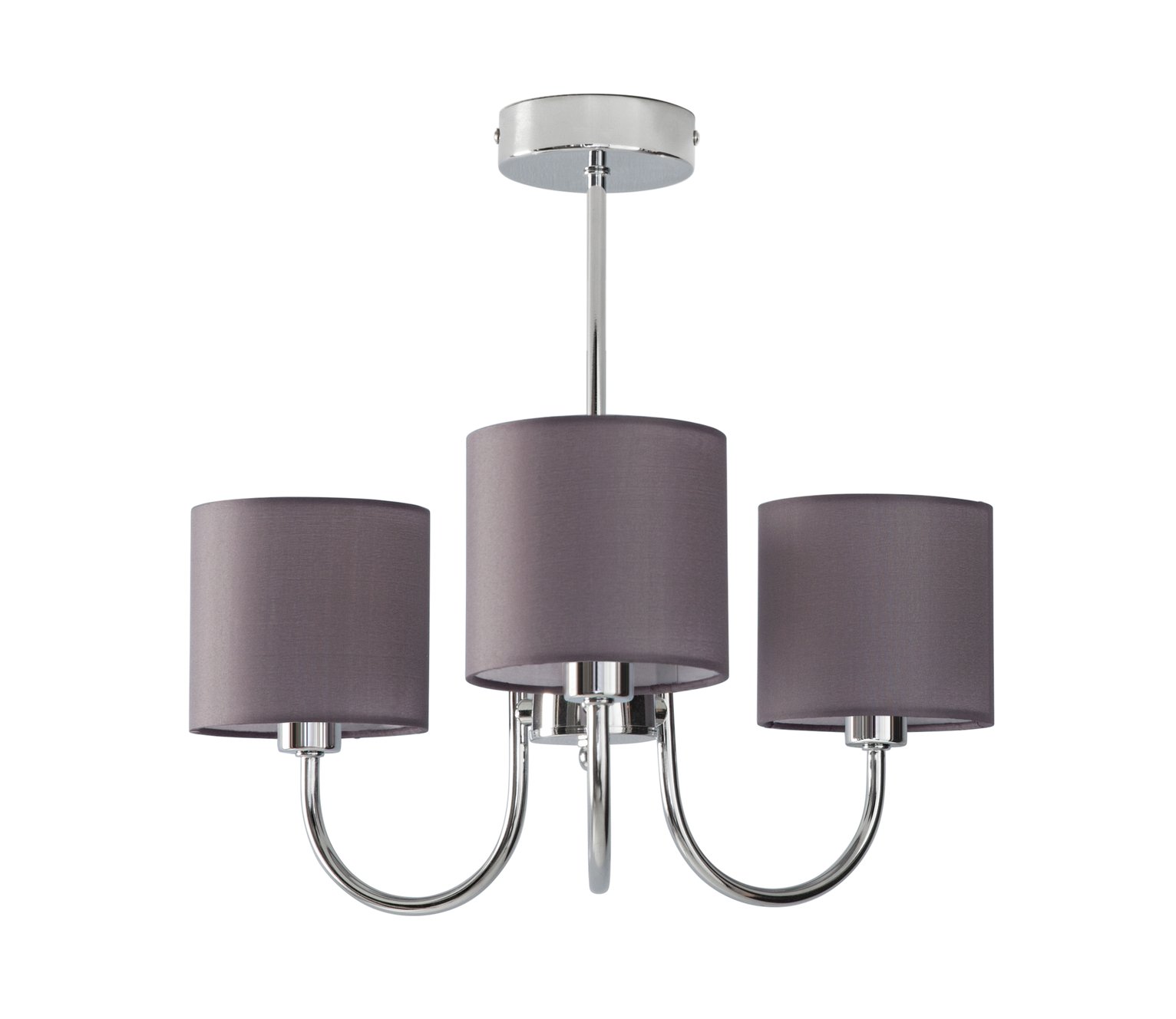 Argos Home Grays 3 Light Ceiling Fitting - Chrome & Grey