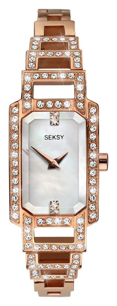 Seksy Ladies Rose Gold Plated Stainless Steel Watch
