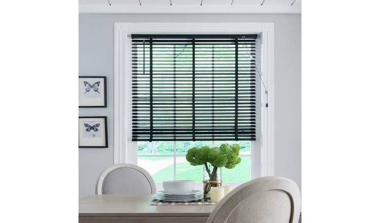 Little Black Book Basswood Black Venetian Blind - 100cm