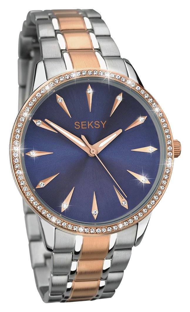 Seksy Ladies Two Tone Stainless Steel Bracelet Watch