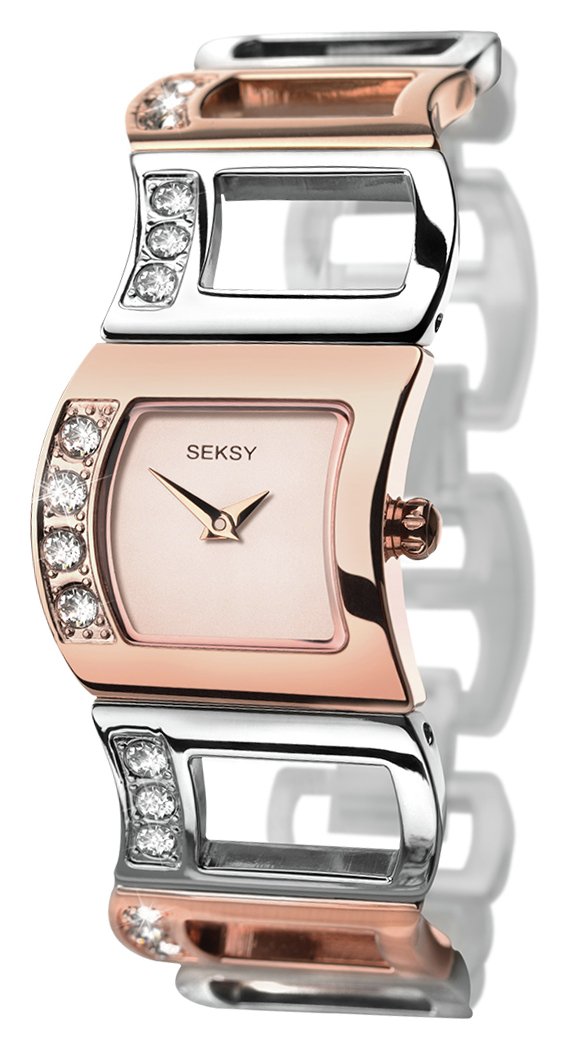 Seksy Ladies Rose Gold Plated Two Tone Watch