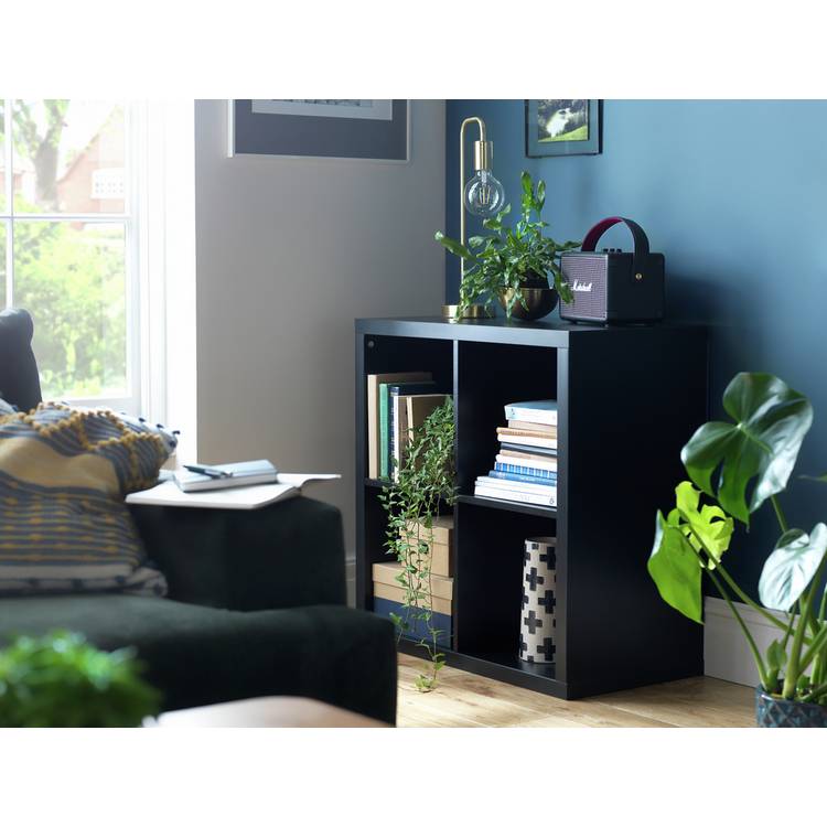Habitat Squares Plus 4 Cube Storage Unit - Black 0