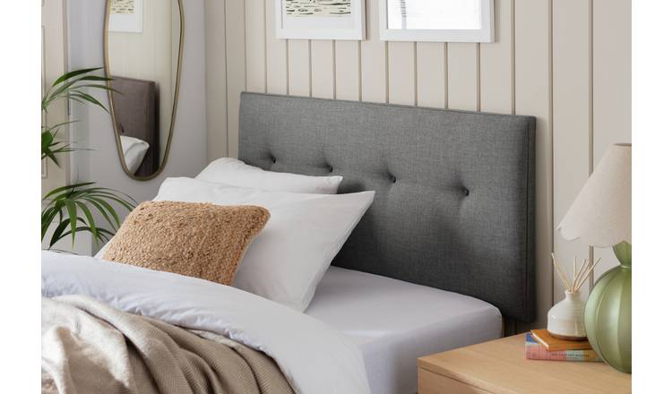 Argos Home Dalham Fabric Double Headboard - Grey