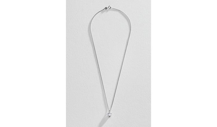 Argos silver heart on sale necklace