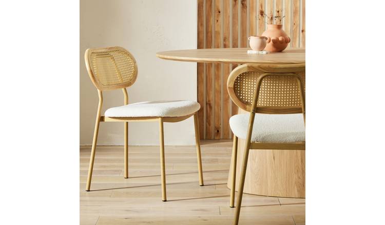 Habitat Zoey Pair of Fabric Chairs - Natural