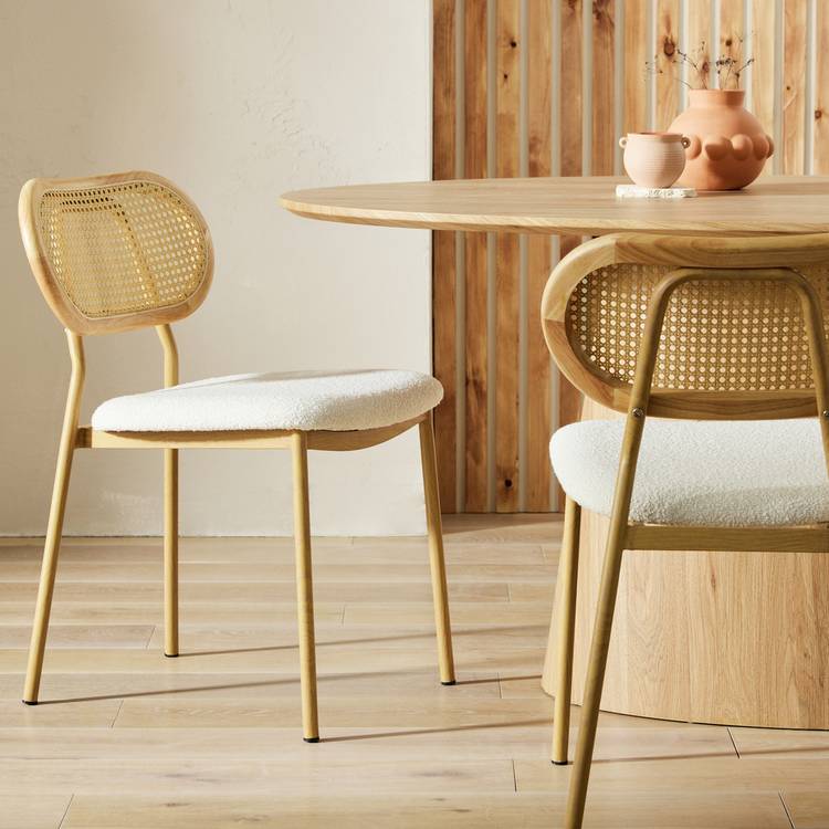Habitat Zoey Pair of Fabric Chairs - Natural 0