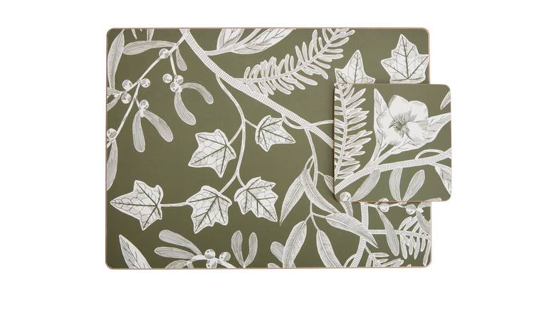Habitat Floral Corkback Set of 4 Placemats and Coasters
