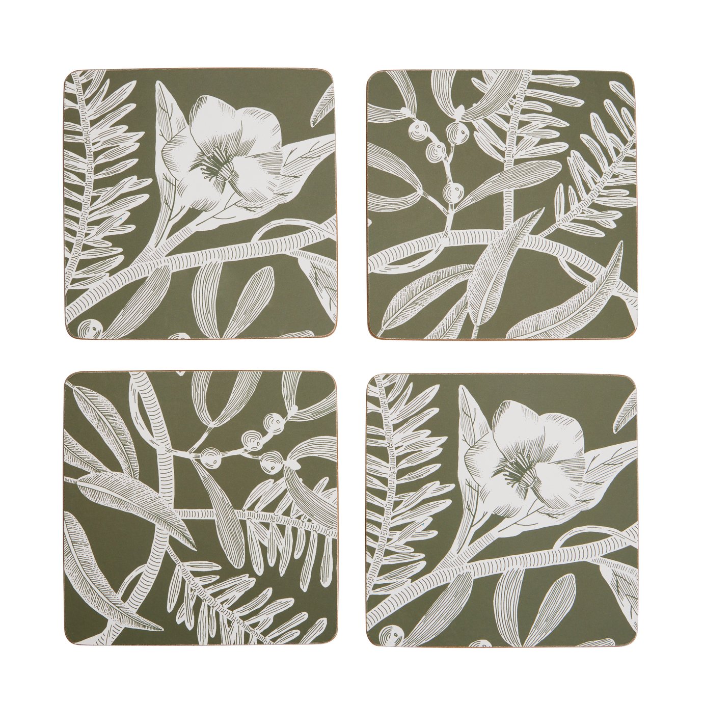 4 stuks Octagon Lederen Placemat Servies Pad met Coaster Keuken Tablemat Wasbare Kom Cup Pads (E 43 * 30 cm