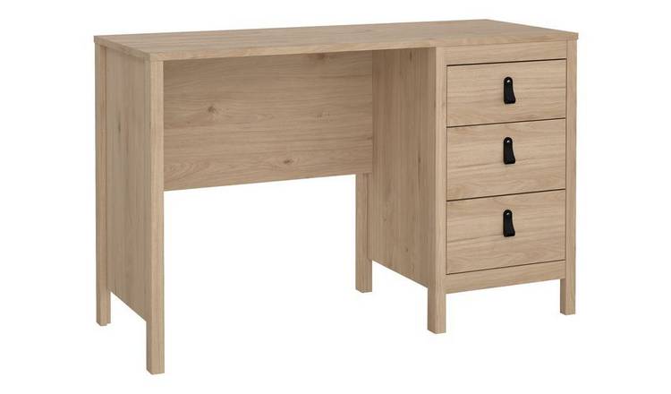 Tvilum Madrid 3 Drawer Office Desk - Oak