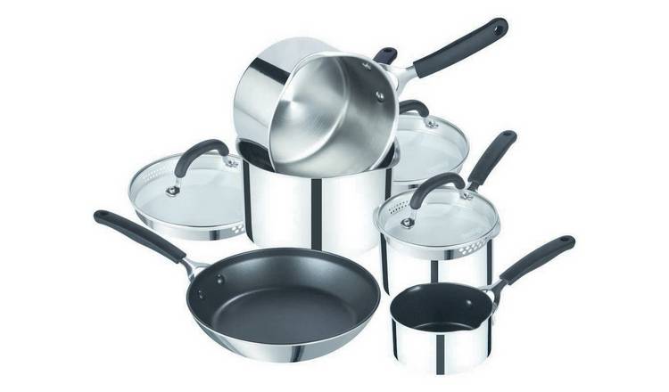 Prestige Made to Last 5 Piece Stainless Steel Pan Set 