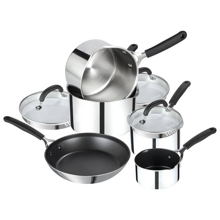 Prestige Made to Last 5 Piece Stainless Steel Pan Set  0