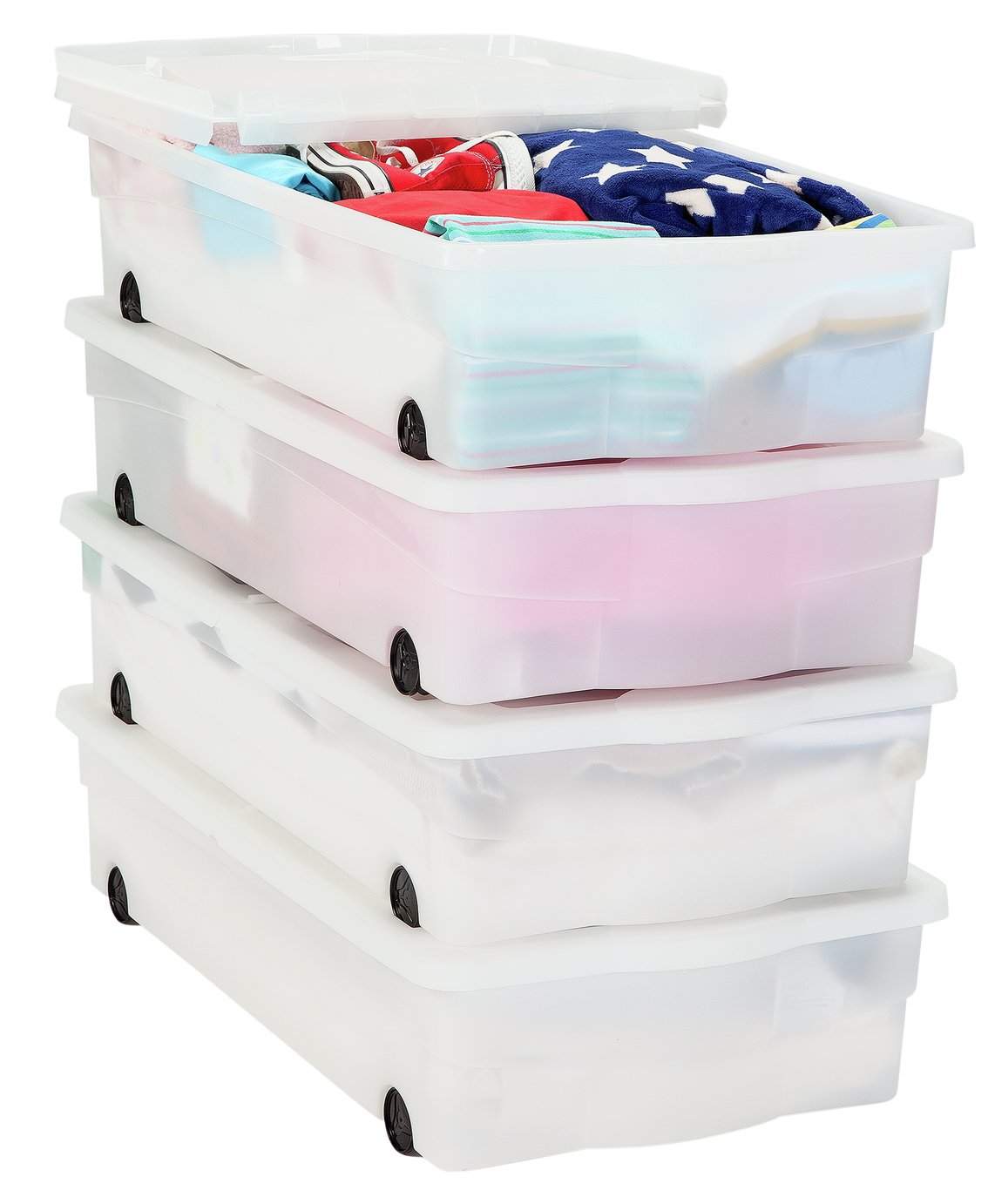 Argos Home Set of 4 Wheeled Plastic Underbed Storage Boxes Review