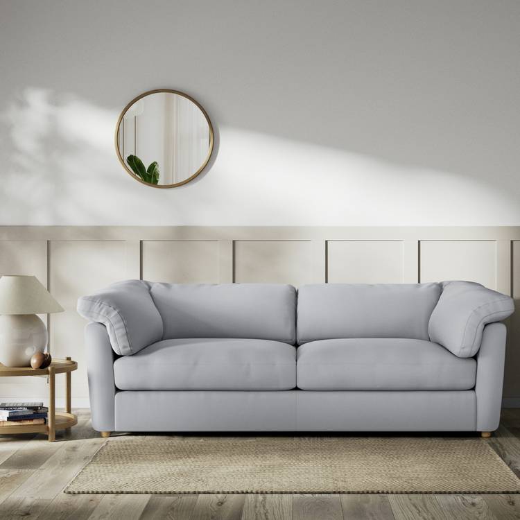 Habitat Wynn Fabric 4 Seater Sofa - Grey - Ash Leg 0