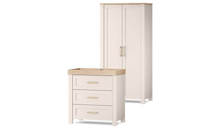 Silver Cross Seville 2 Piece 2 Door Wardrobe Set - Natural