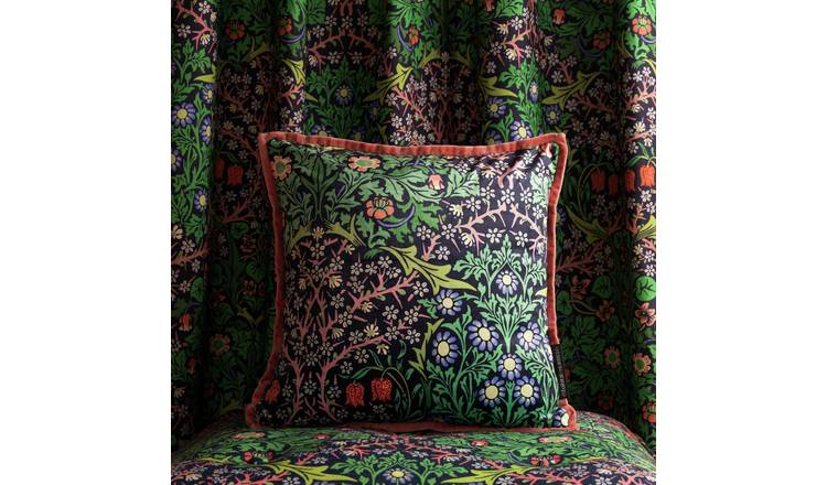 Habitat x Morris & Co. Blackthorn Cushion - Green - 43x43cm