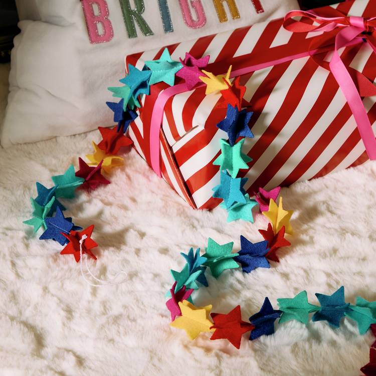 Habitat Felt Star Christmas Garland 0