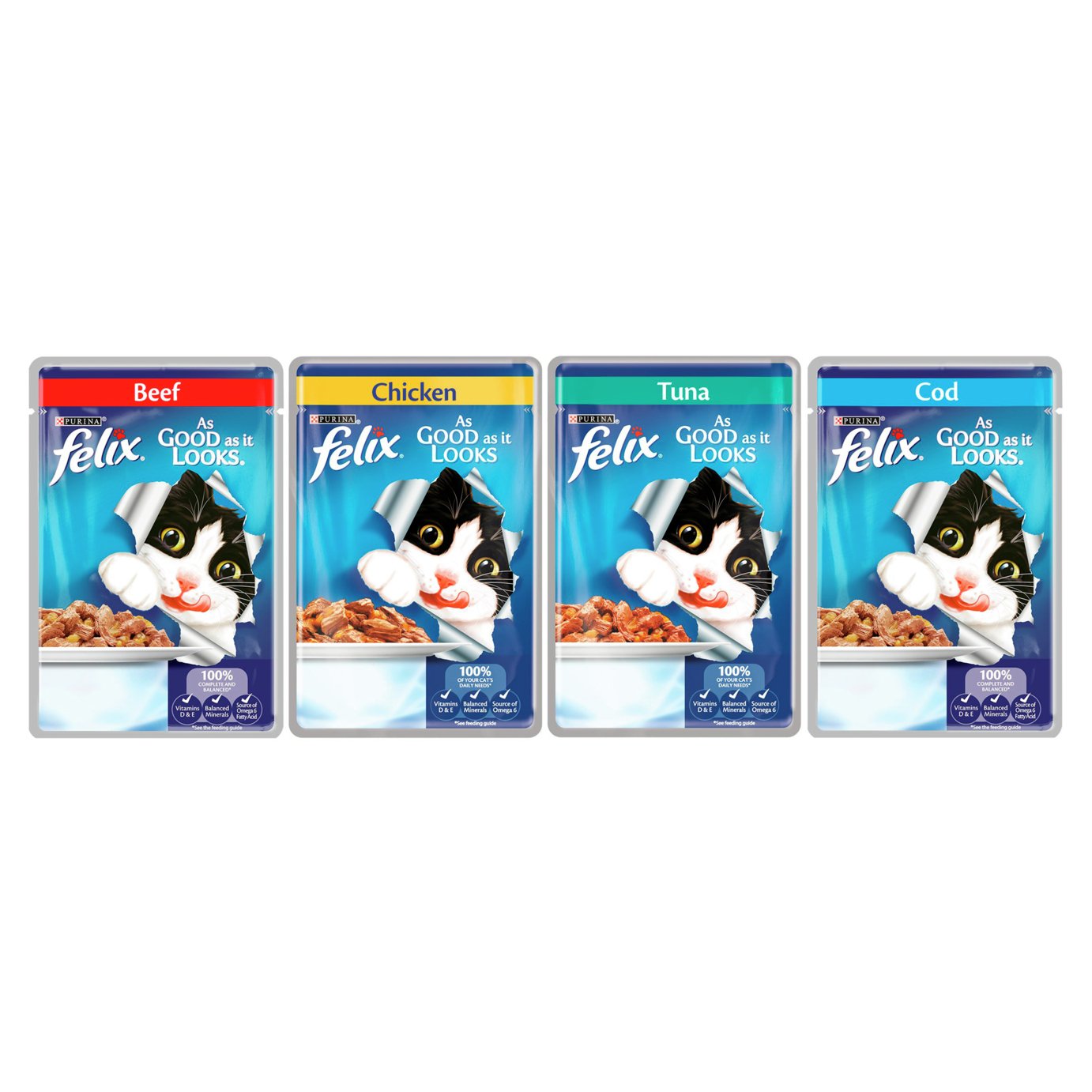 Felix As Good As It Looks Meat & Fish Cat Food 120x100g Reviews