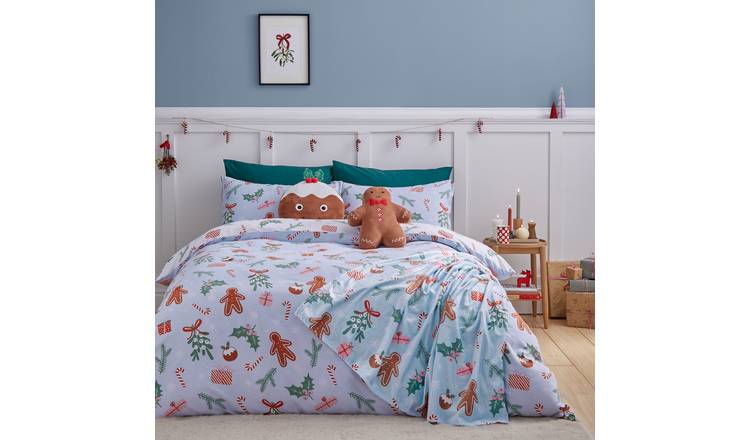 Catherine Lansfield Christmas Gingerbread Bedding Set-Double