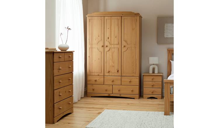 Argos Home Nordic 4 Piece 3 Door Wardrobe Set - Pine