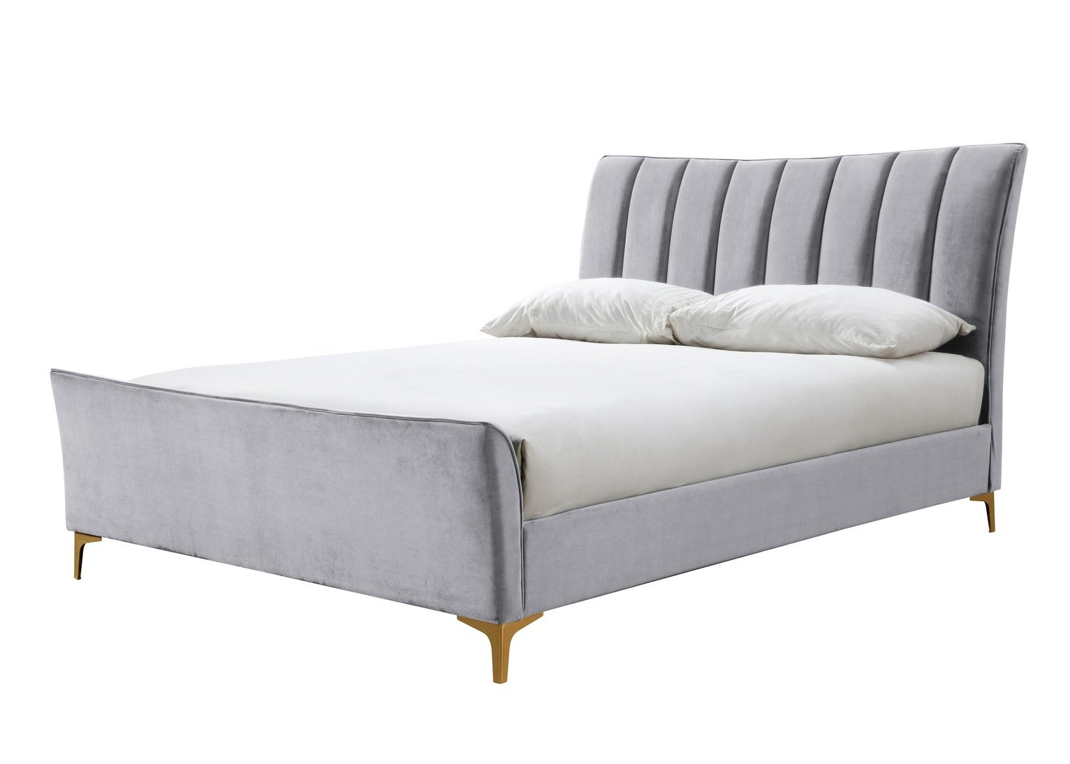 Birlea Clover Double Velvet Bed Frame - Grey