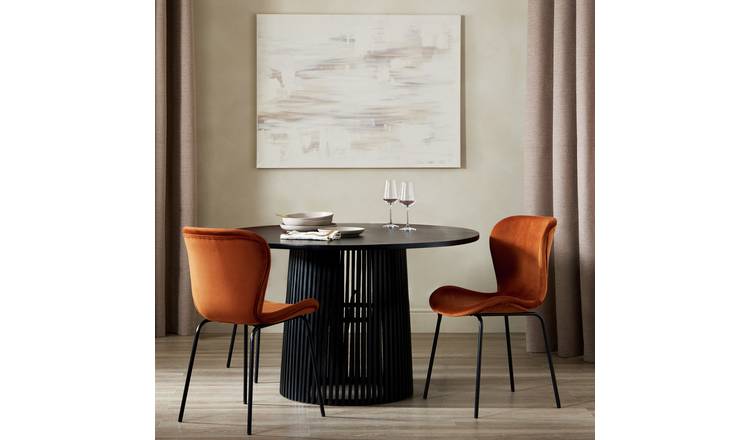 Habitat Etta Pair of Dining Chairs - Copper