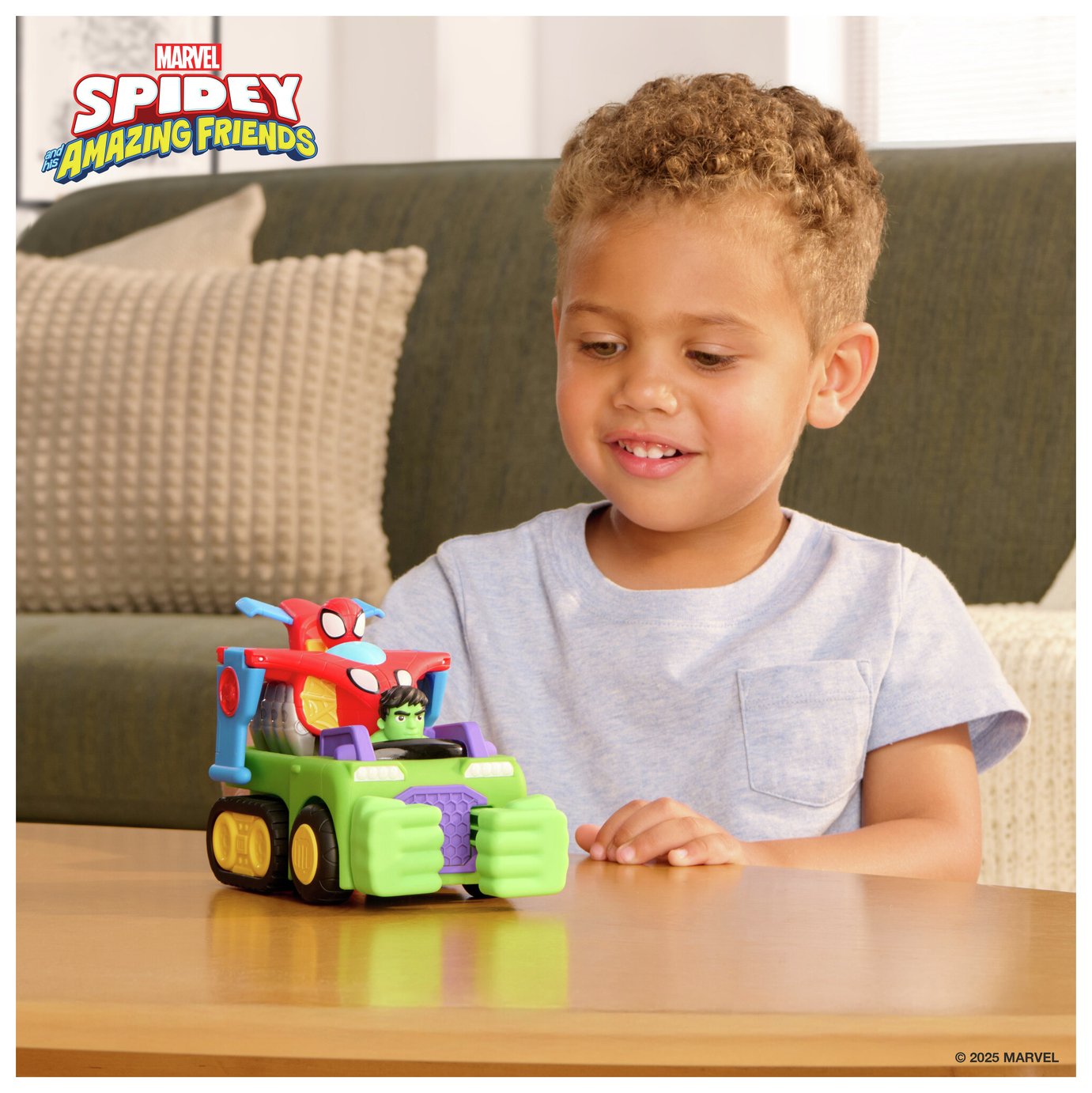 Giocattolo Hulk Con Camion Marvel Spidey | Action Figure 10 Cm | Set Supereroi Per Bambini 3+ - 3
