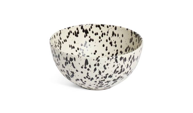 Habitat Jackson Stoneware Salad Bowl - Black