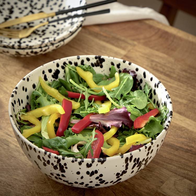Habitat Jackson Stoneware Salad Bowl - Black 0