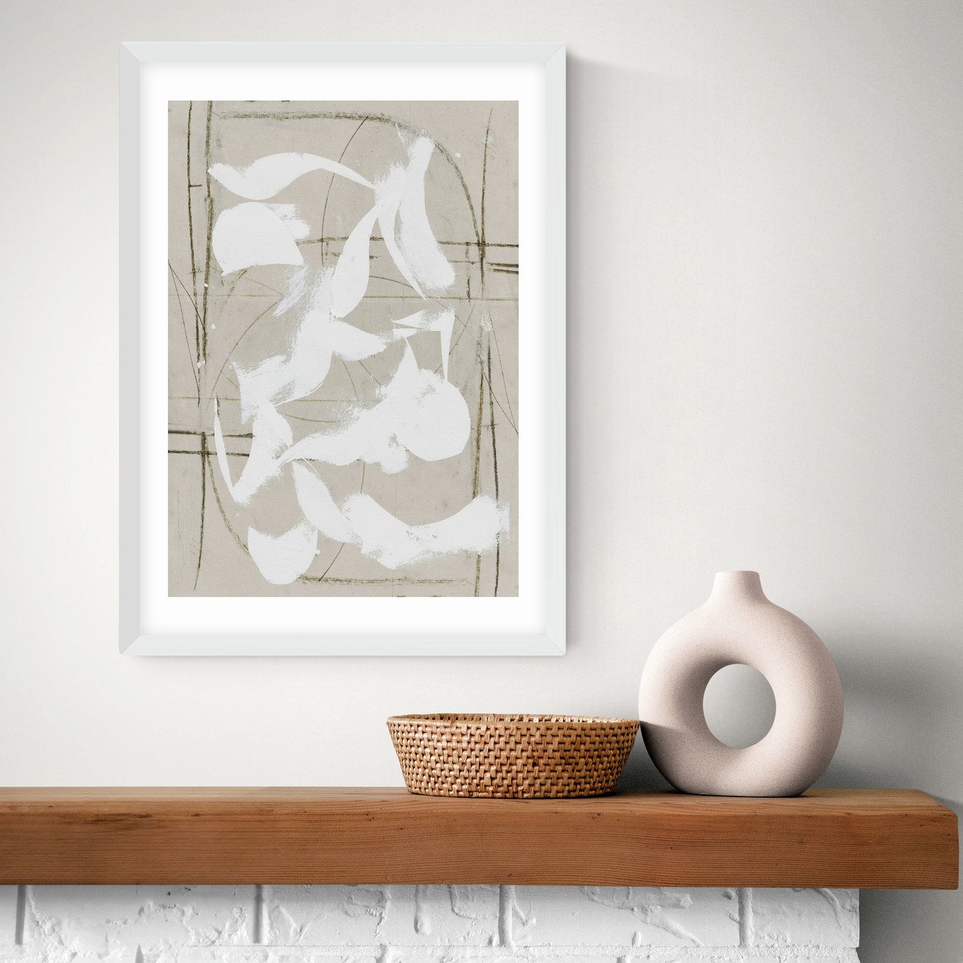 East End Prints 19 White Frame Art Print - A3