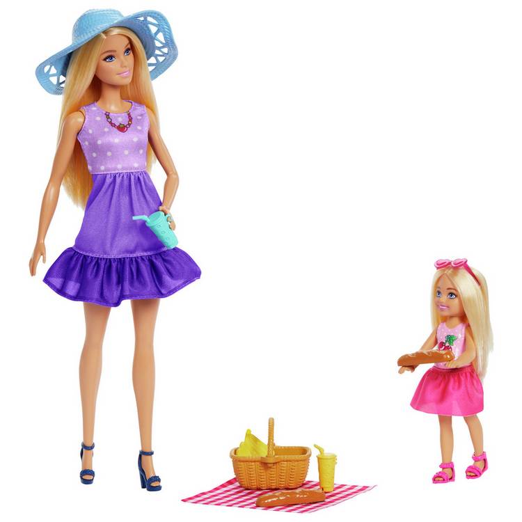 Barbie & Chelsea Dolls Picnic-Themed Playset with 2 dolls 0