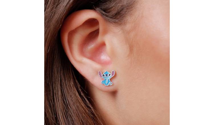 Buy Disney Cubic Zirconia Stone Stitch Stud Earrings Kids