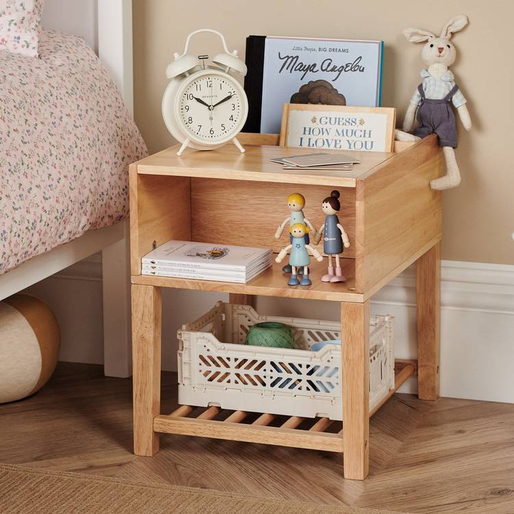 Great Little Trading Company Croft Bedside Table -Light Wood 0