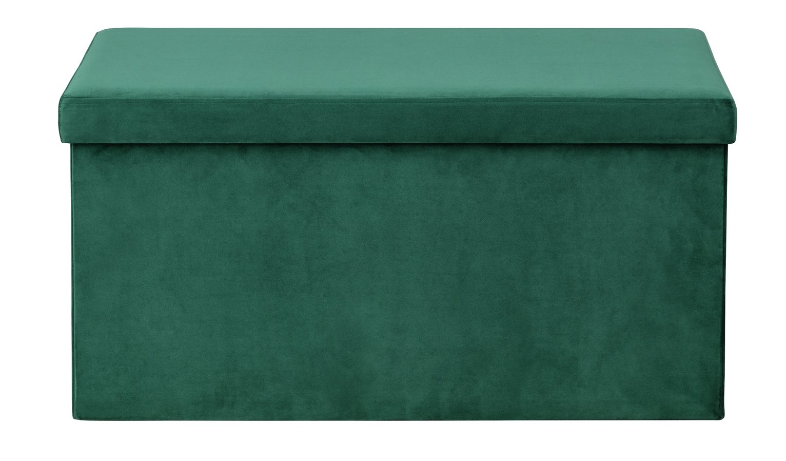 Argos Home Bennett Medium Velvet Ottoman - Green