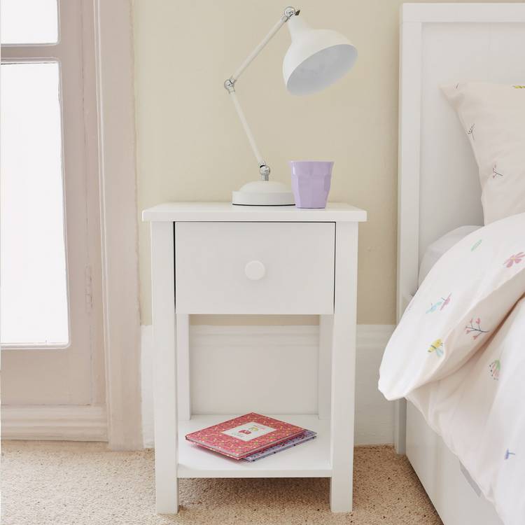 Great Little Trading Company Lulworth Bedside Table - White 0