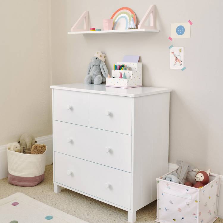 Great Little Trading Company Lulworth 4 Drawer Chest - White 0