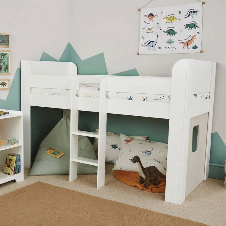 Great Little Trading Company Paddington MidSleeper Bed-White 0