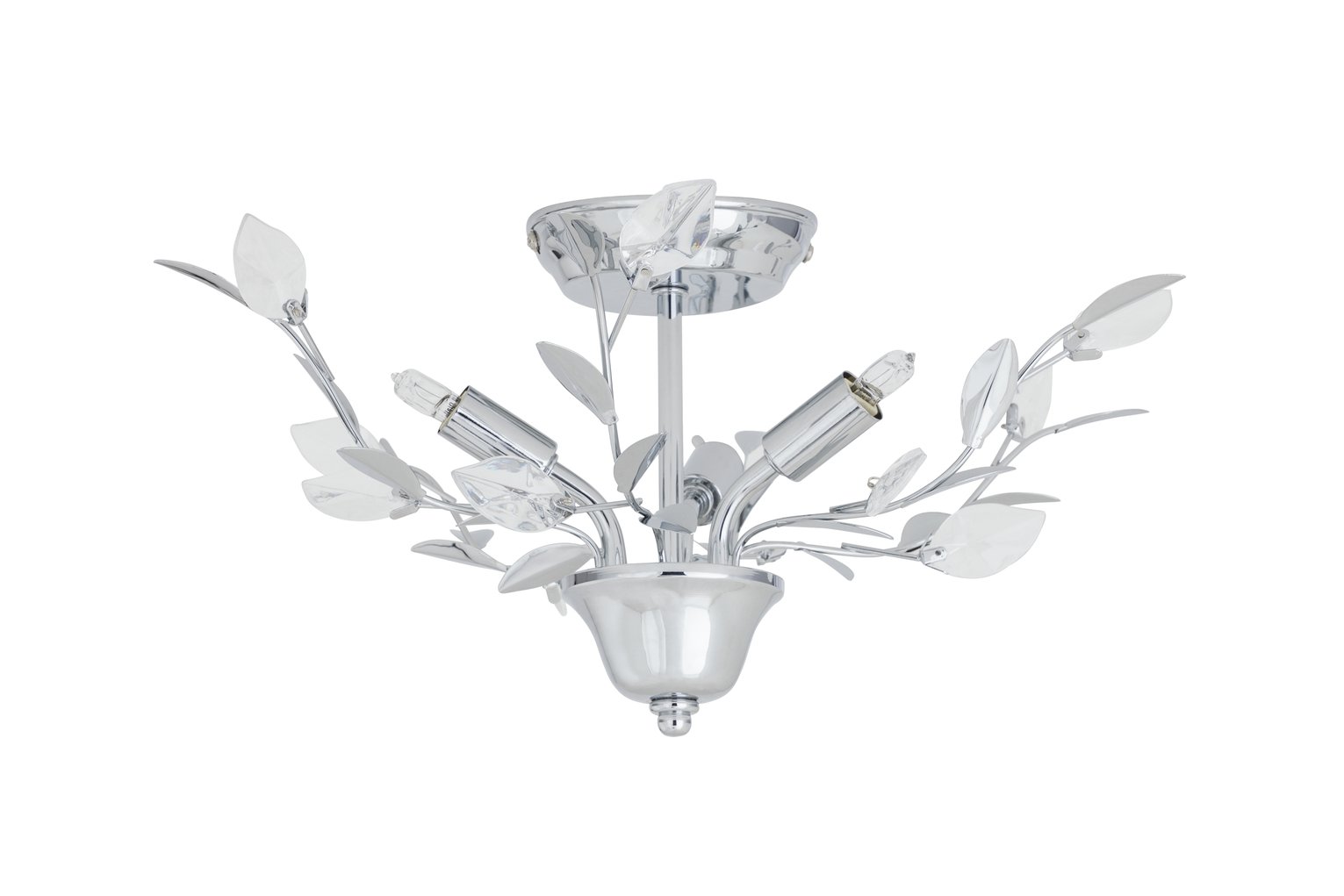 Argos Home Ashley Leaf 3 Light Flush to Ceiling Light-Chrome Review