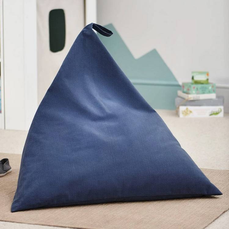 Great Little Trading Company Plain Bean Bag - Midnight Blue 0