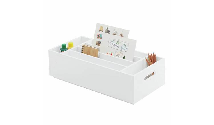 Great Little Trading Company Rackham Storage Tray - White