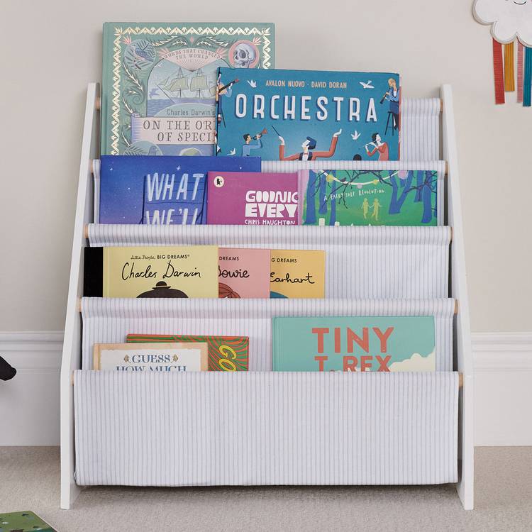 Great Little Trading Company Sling Bookcase - Stripe Blue 0
