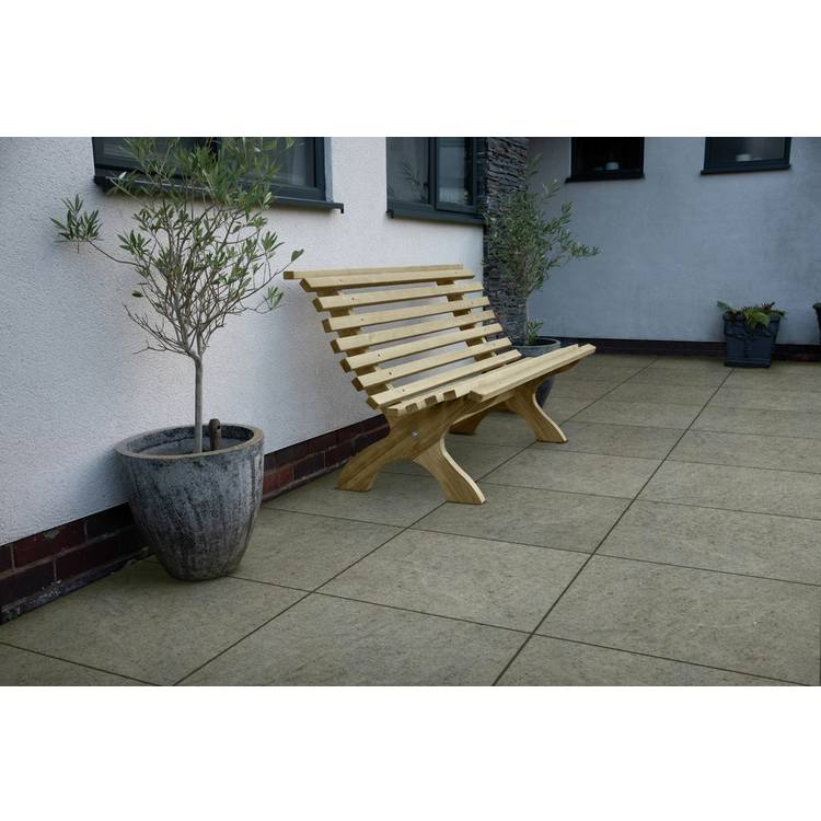 Forest Garden Kuba 3 Seater Wooden Garden Bench - Natural 0