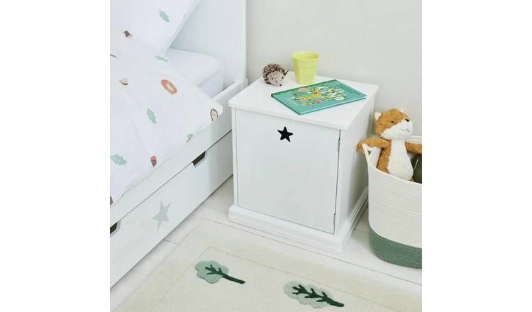 Great Little Trading Company Star Bright Bedside Table-White
