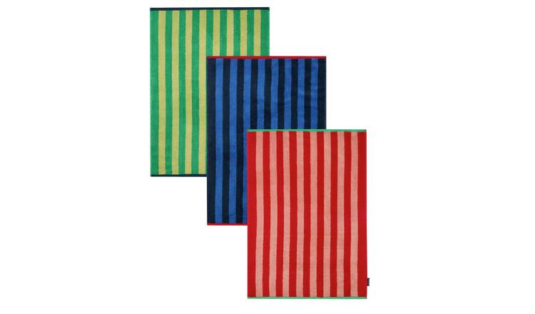 Habitat Stripe Terry Pack of 3 Tea Towels