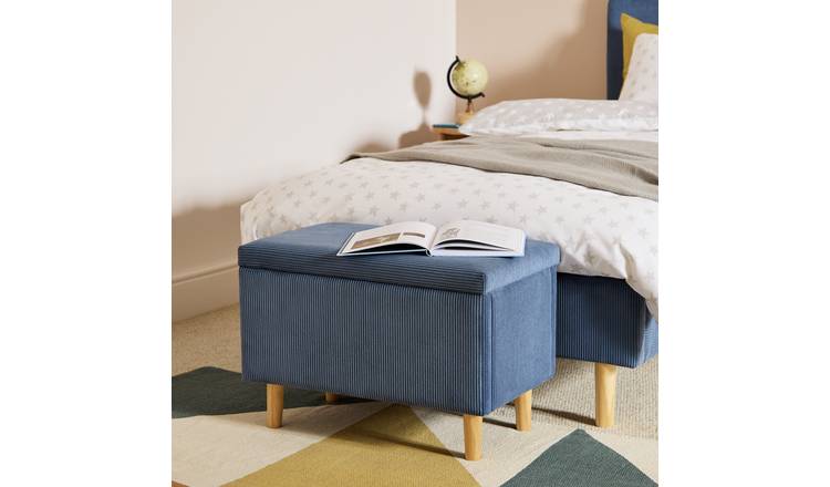 Habitat Arden Cord fabric Storage Box - Blue