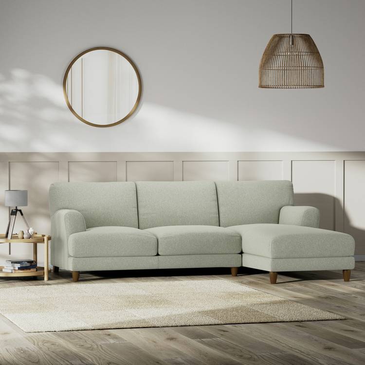 Habitat Askem Fabric Right Hand Corner Sofa - Sage Green 0