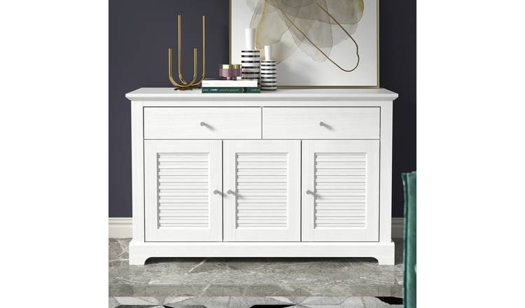 GFW Salcombe 3 Door 2 Drawer Sideboard - White