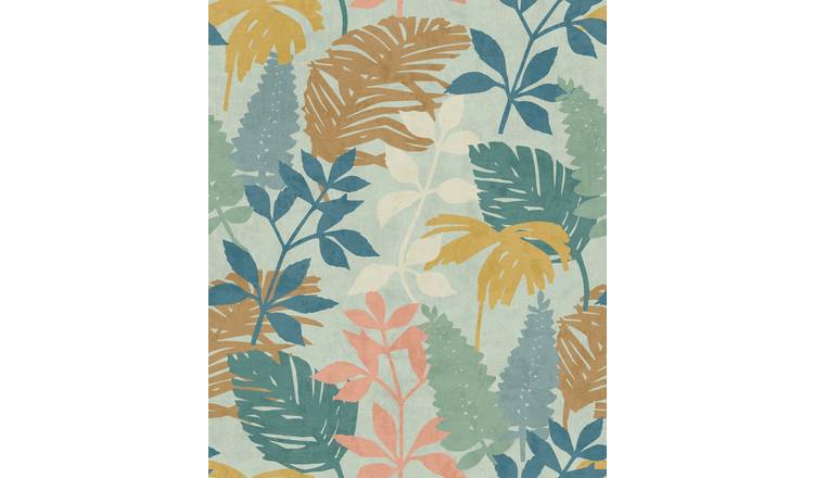 Arthouse Esselle Fun Leaf Mutli Wallpaper - Blue