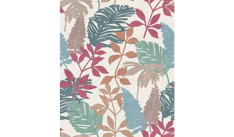 Arthouse Esselle Fun Leaf Wallpaper - Multicoloured