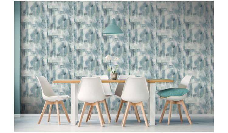 Arthouse Esselle Painterly Pattern Wallpaper - Blue